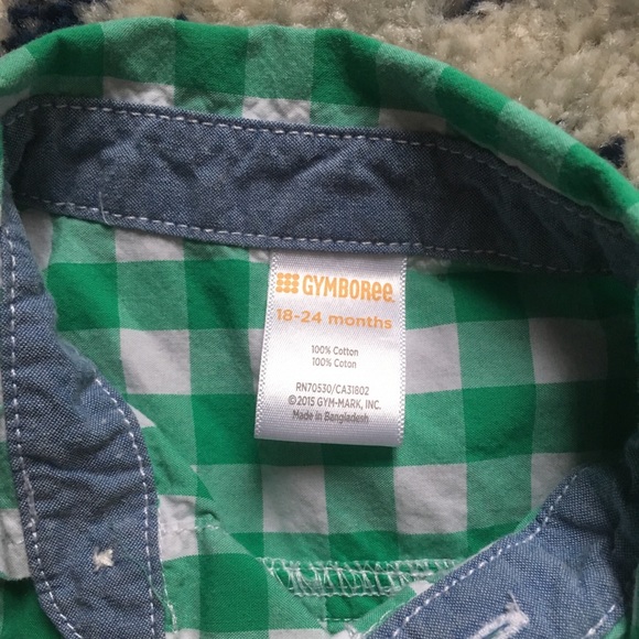Gymboree boy size 18-24m short sleeve button down - Picture 2 of 3